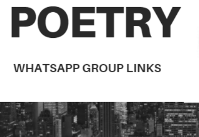 Poetry Whatsapp Groups Links Invites